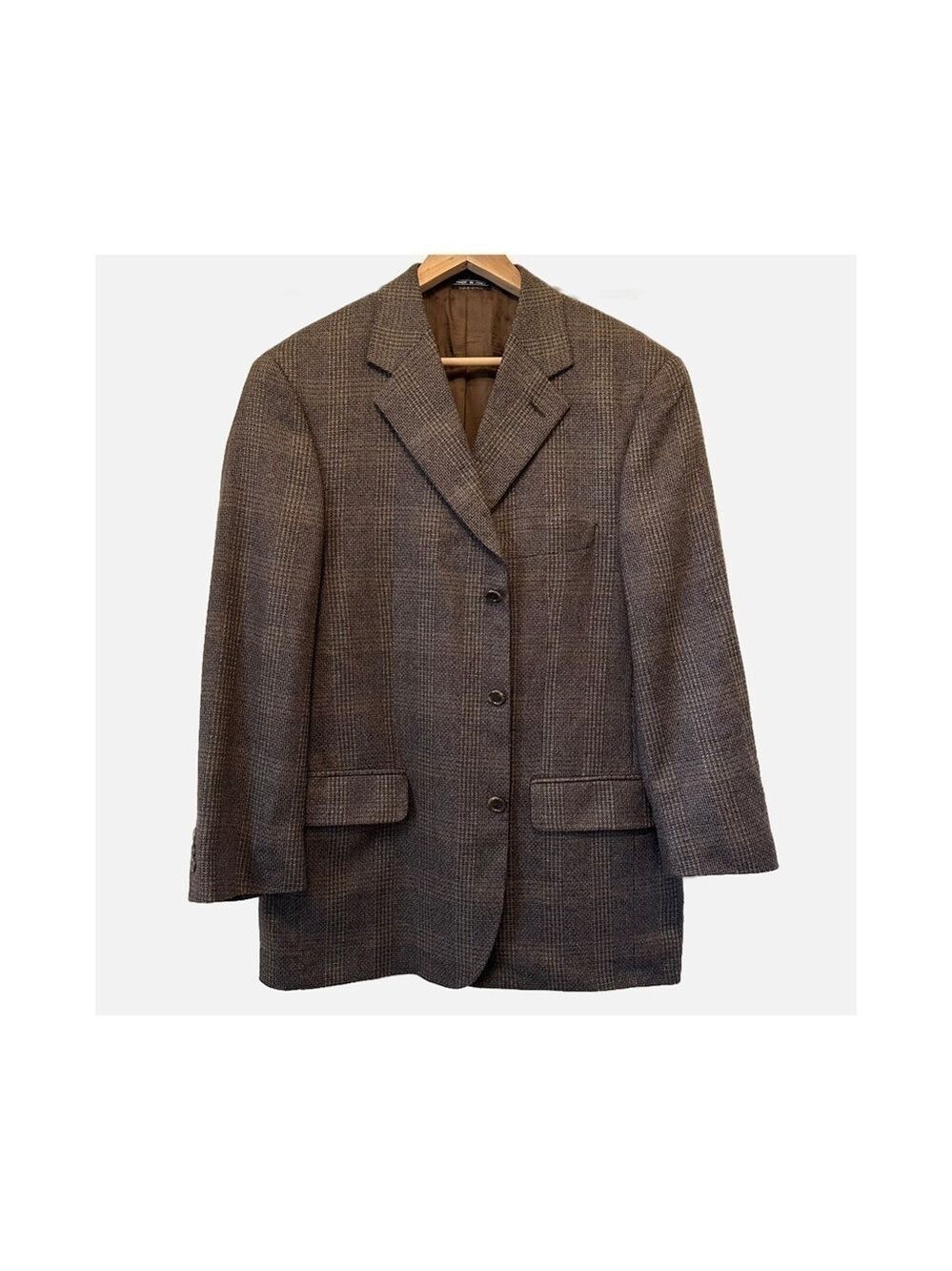 Pronto Uomo Firenze Men’s Tweed Silk & Wool Blazer Sports Coat Made in Italy 42R